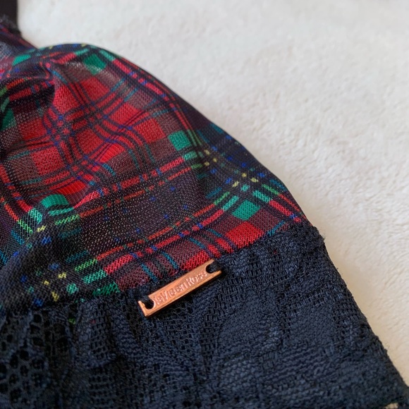 La Vie En Rose tartan lace bralette - Picture 4 of 11